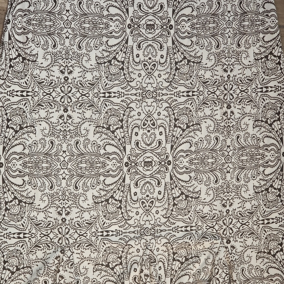 Brown and White Pattern Skirt - Small - Picture 3 of 3